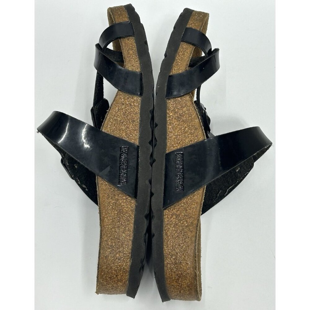 Birkenstock Nayari Toe Loop Sandals Women’s 36 US 5-5.5 Black Patent Leather - Picture 6 of 8